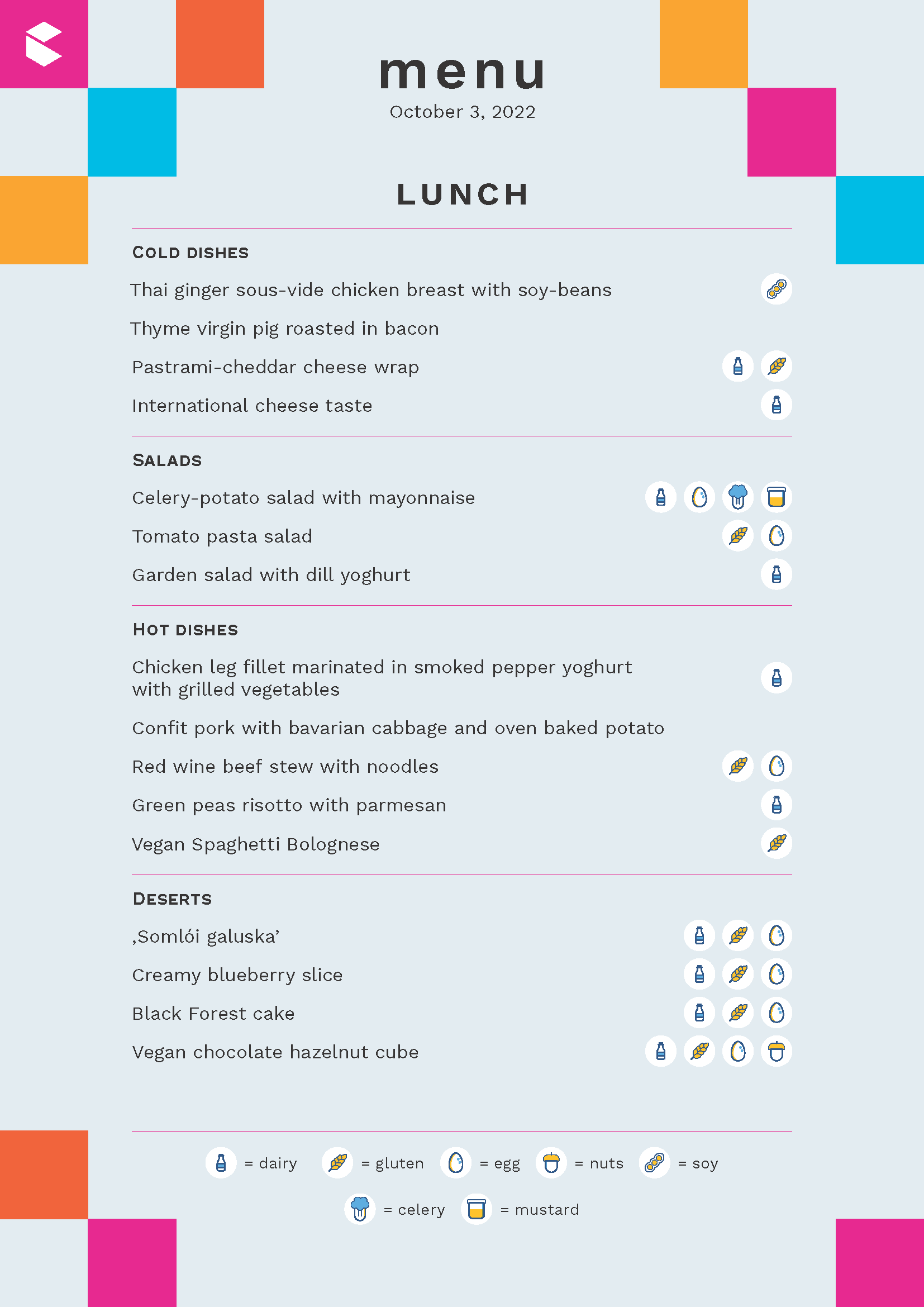 Catering menu page 2